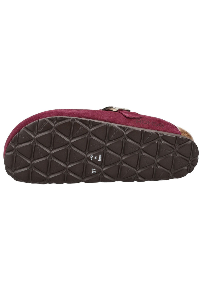 Rohde Hausschuhe Veloursleder Violett Warmfutter