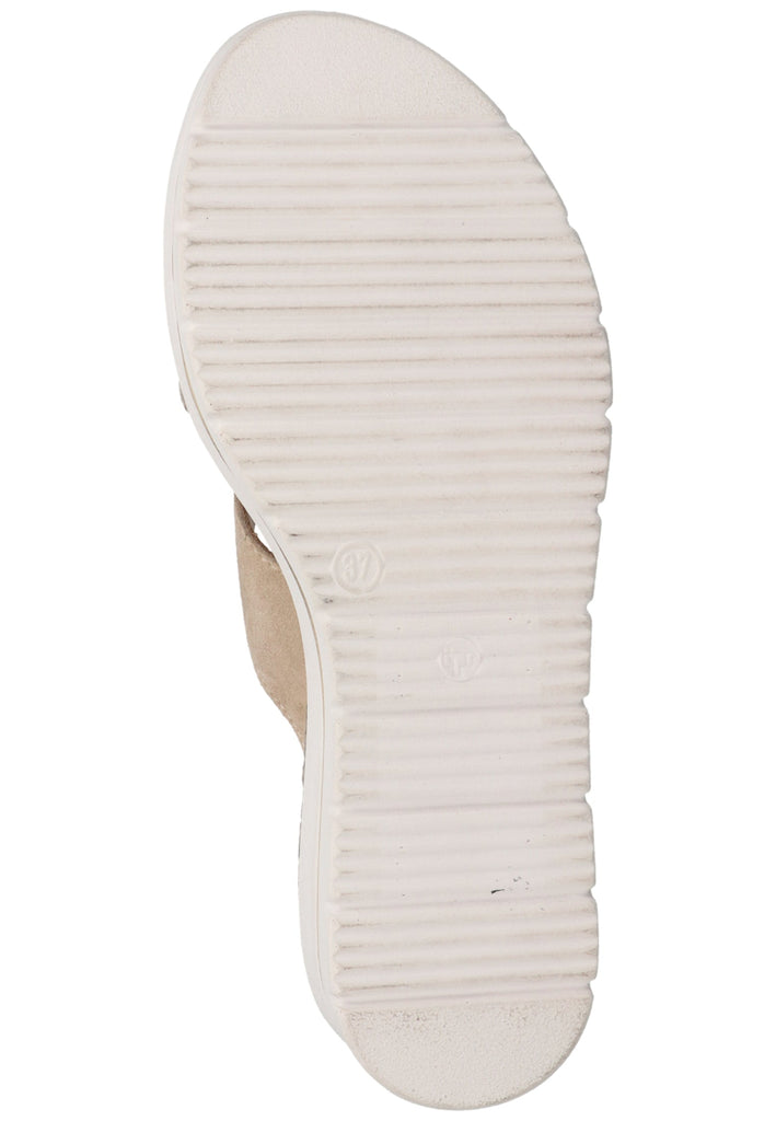 Rohde Pantoletten Leder Beige