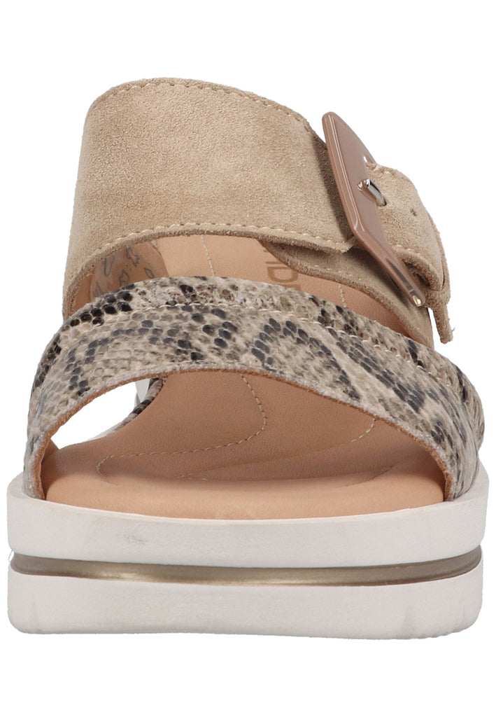 Rohde Pantoletten Leder Beige