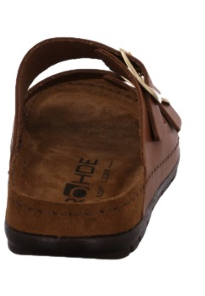 Rohde Pantoletten Leder Braun