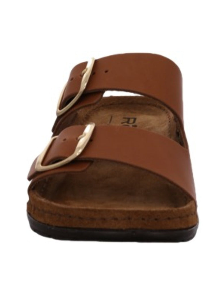 Rohde Pantoletten Leder Braun