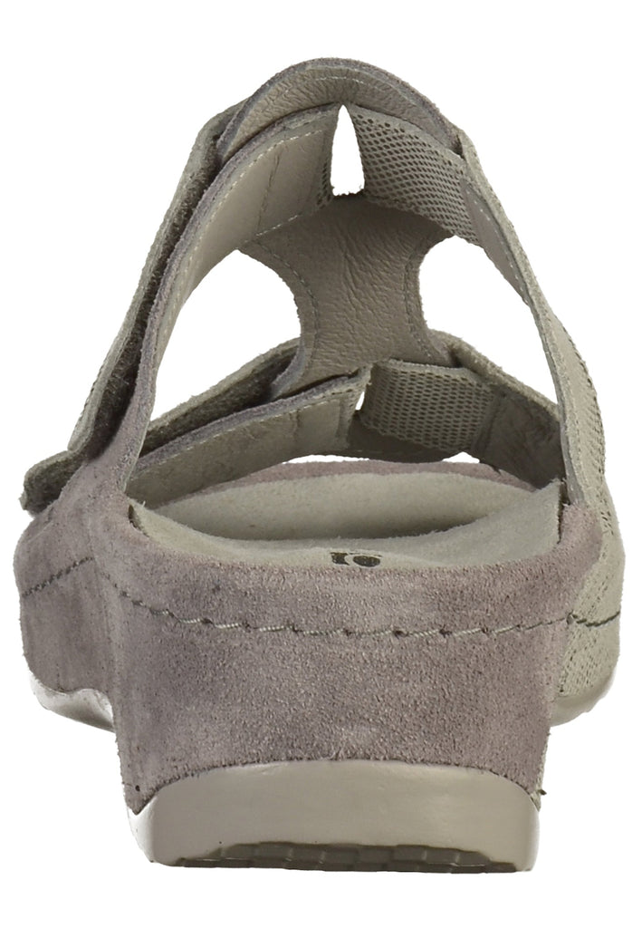 Rohde Pantoletten Leder Grau