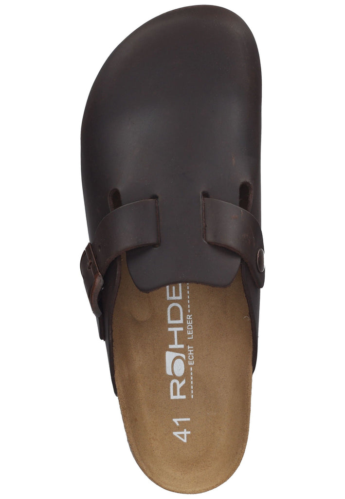 Rohde Pantoletten Leder Mocca