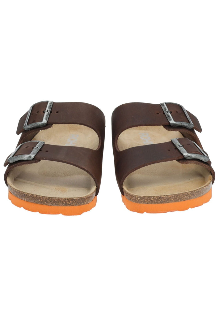 Rohde Pantoletten Leder Mocca