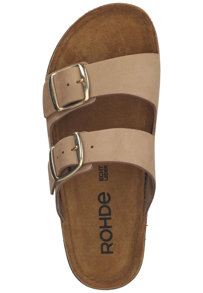 Rohde Pantoletten Leder Natur