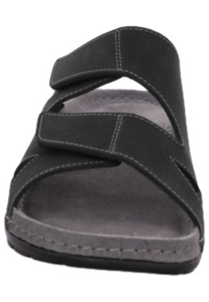 Rohde Pantoletten Leder Schwarz