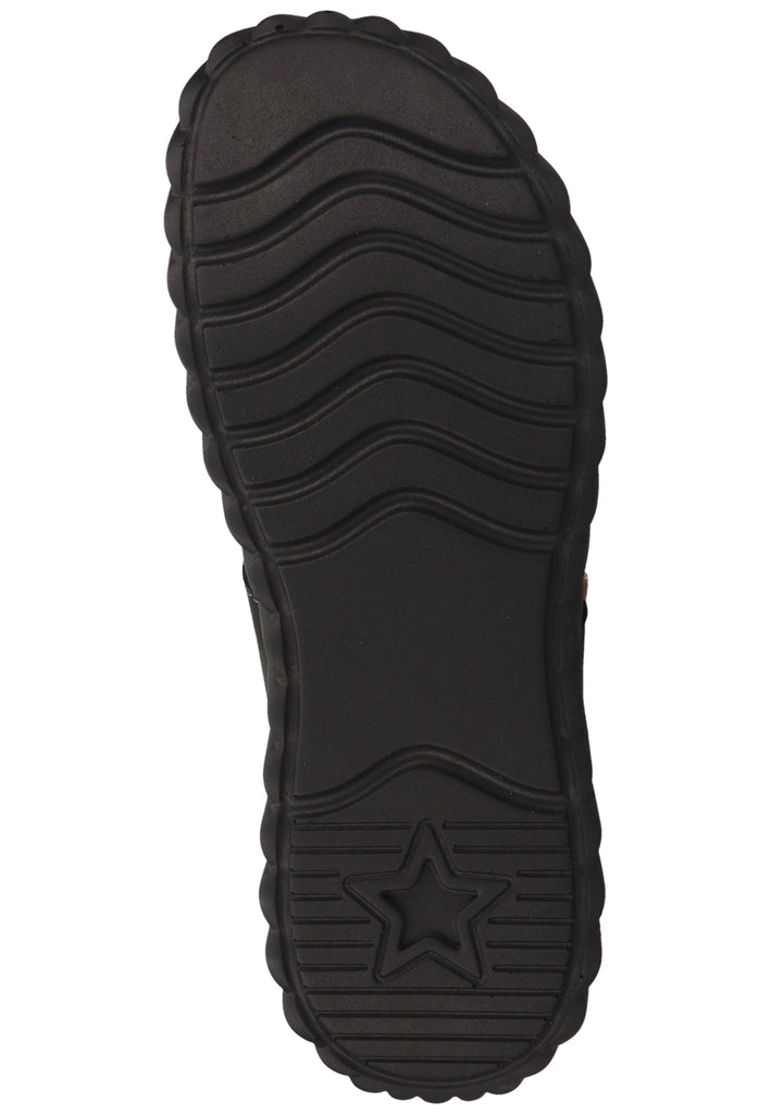 Rohde Pantoletten Leder Schwarz