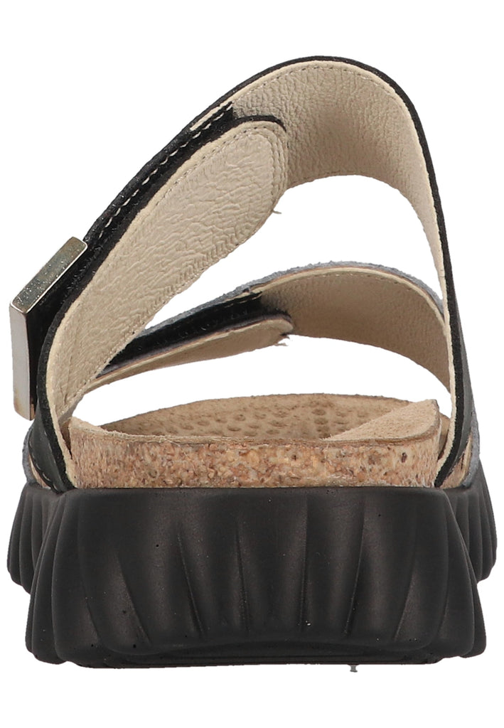 Rohde Pantoletten Leder Schwarz