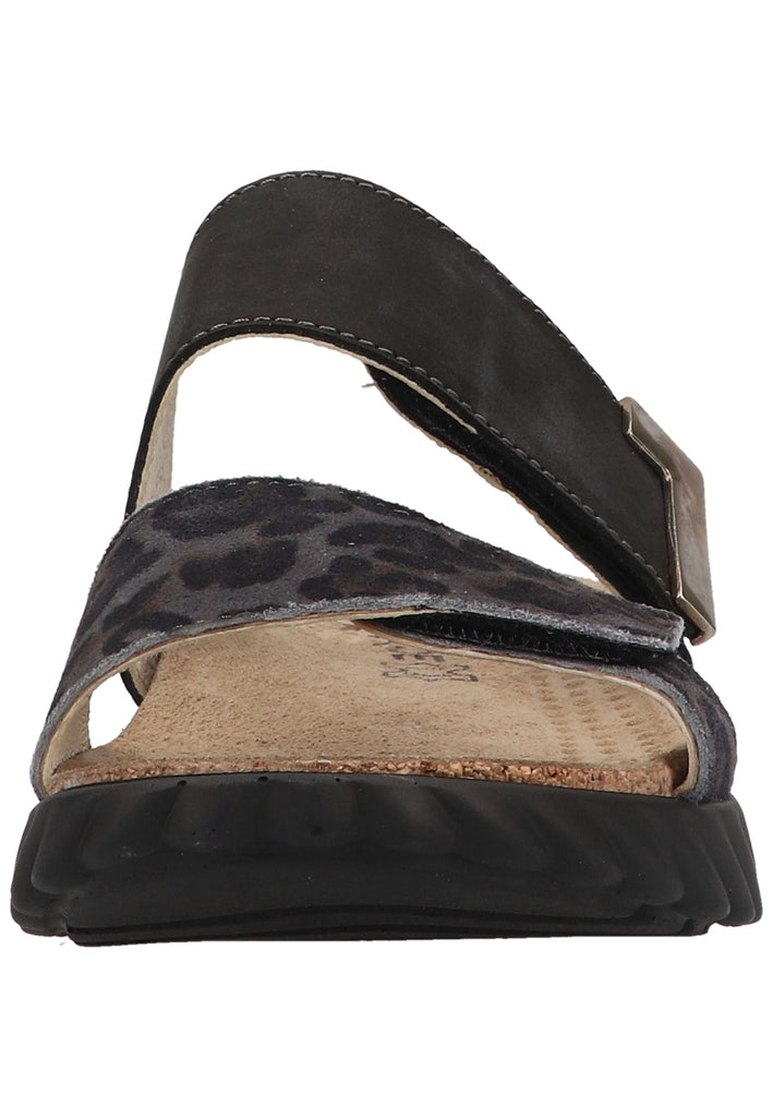 Rohde Pantoletten Leder Schwarz