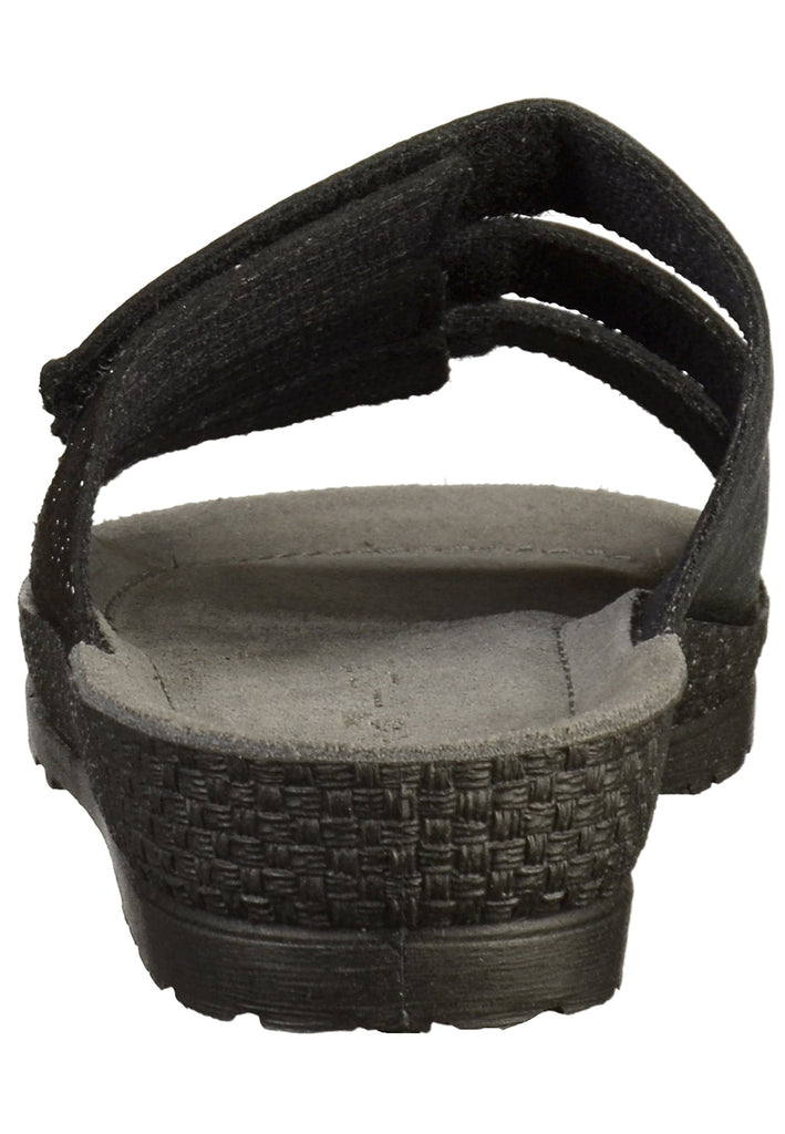 Rohde Pantoletten Leder Schwarz