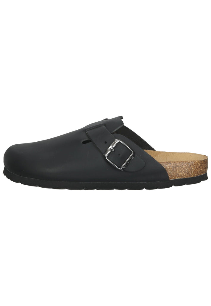 Rohde Pantoletten Leder Schwarz