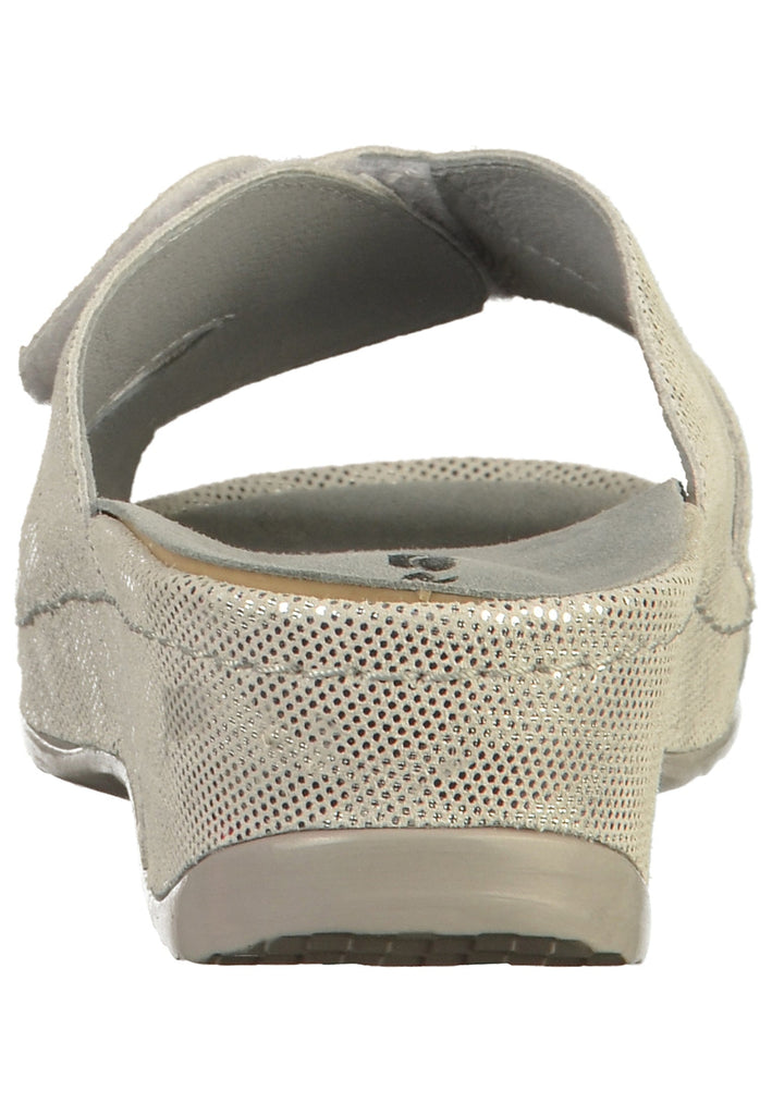 Rohde Pantoletten Leder Silber
