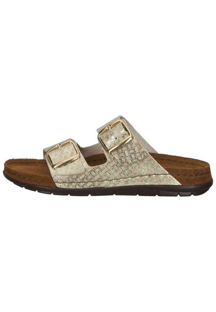 Rohde Pantoletten Lederimitat Gold