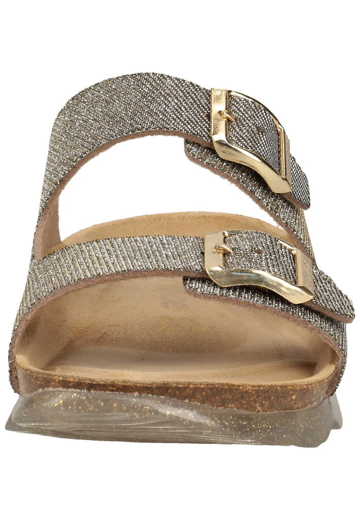 Rohde Pantoletten Lederimitat Gold