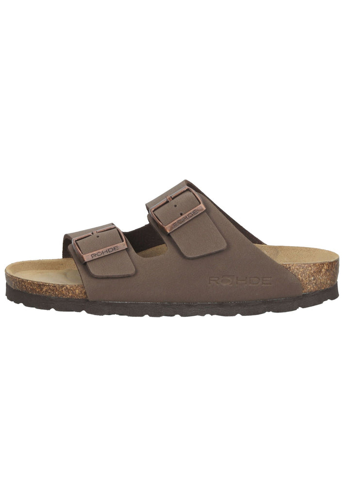 Rohde Pantoletten Lederimitat Mocca
