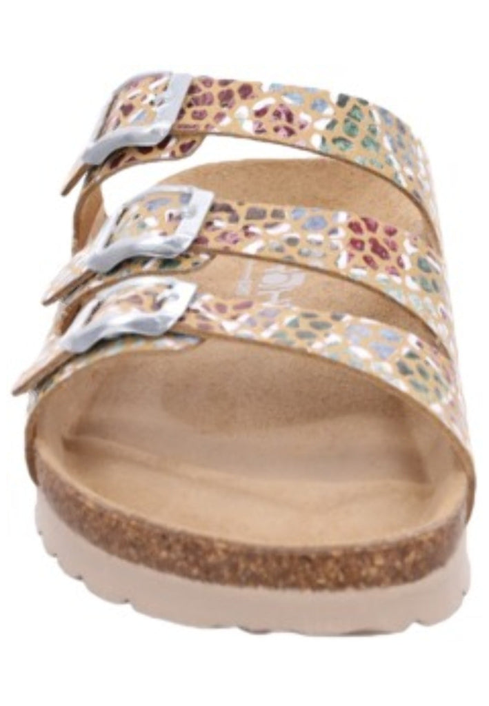 Rohde Pantoletten Lederimitat Multicolor