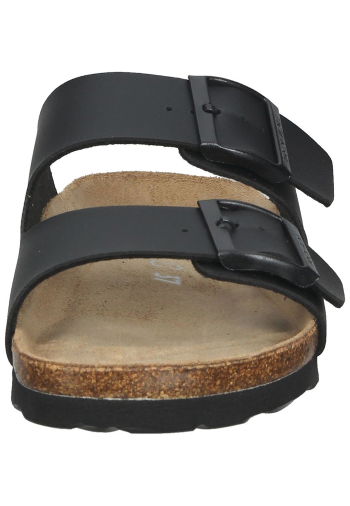 Rohde Pantoletten Lederimitat Schwarz