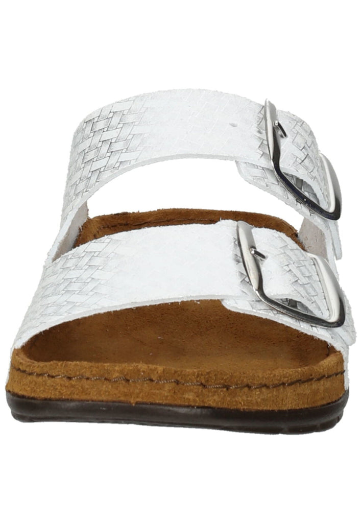 Rohde Pantoletten Lederimitat Silber