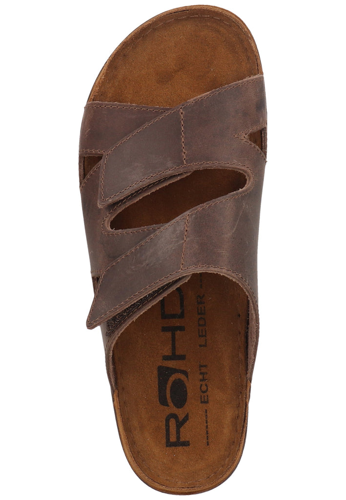 Rohde Pantoletten Nappaleder Dunkelbraun