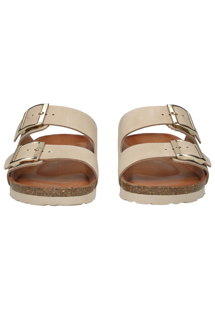 Rohde Pantoletten Nubukleder Beige