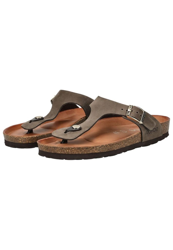 Rohde Pantoletten Nubukleder Mocca