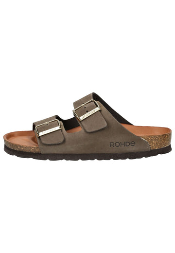 Rohde Pantoletten Nubukleder Mocca