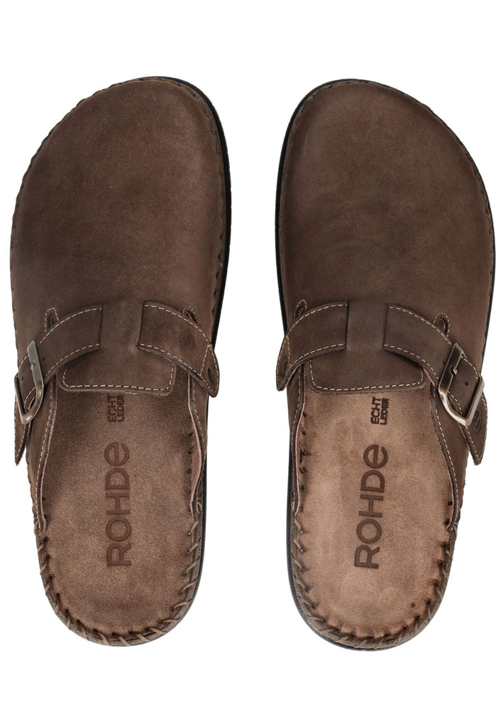 Rohde Pantoletten Nubukleder Mocca