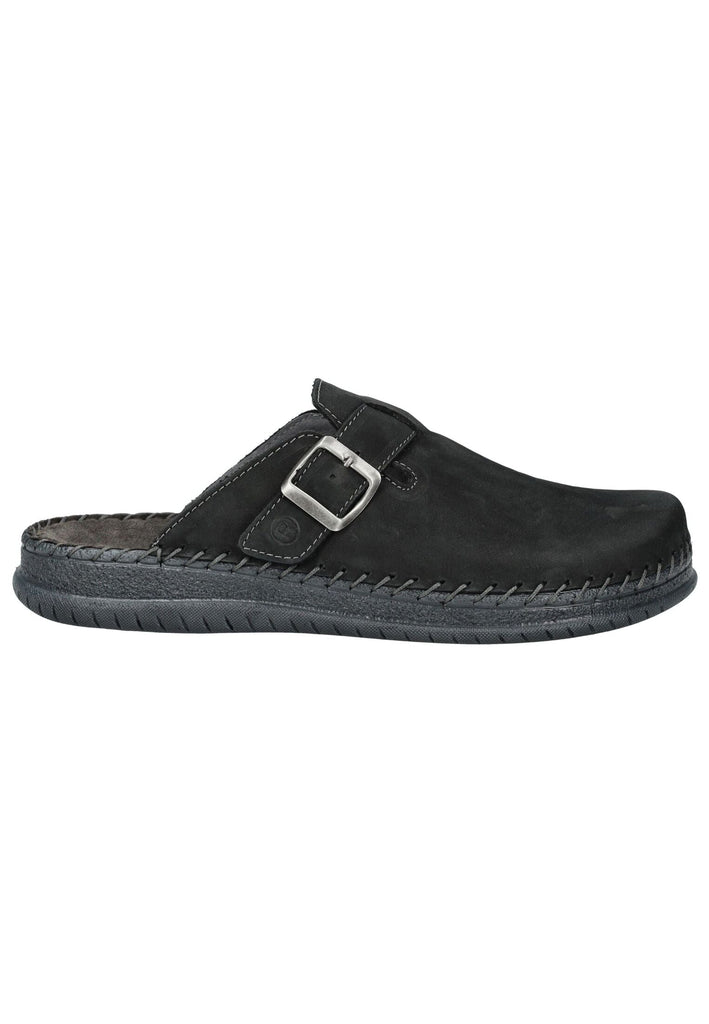 Rohde Pantoletten Nubukleder Schwarz
