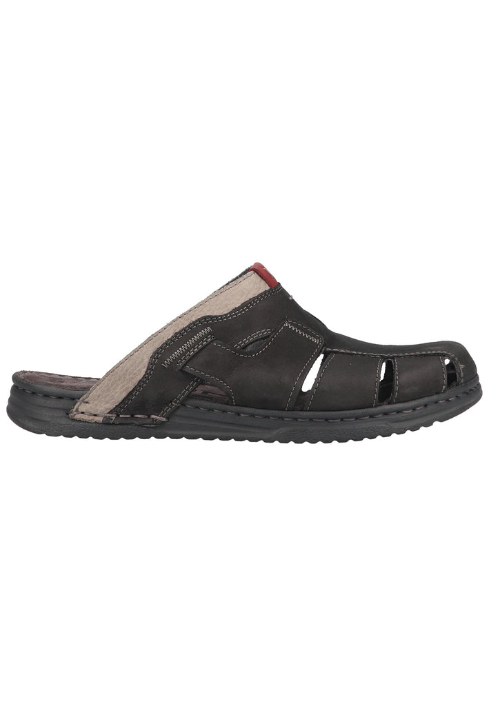 Rohde Pantoletten Nubukleder Schwarz