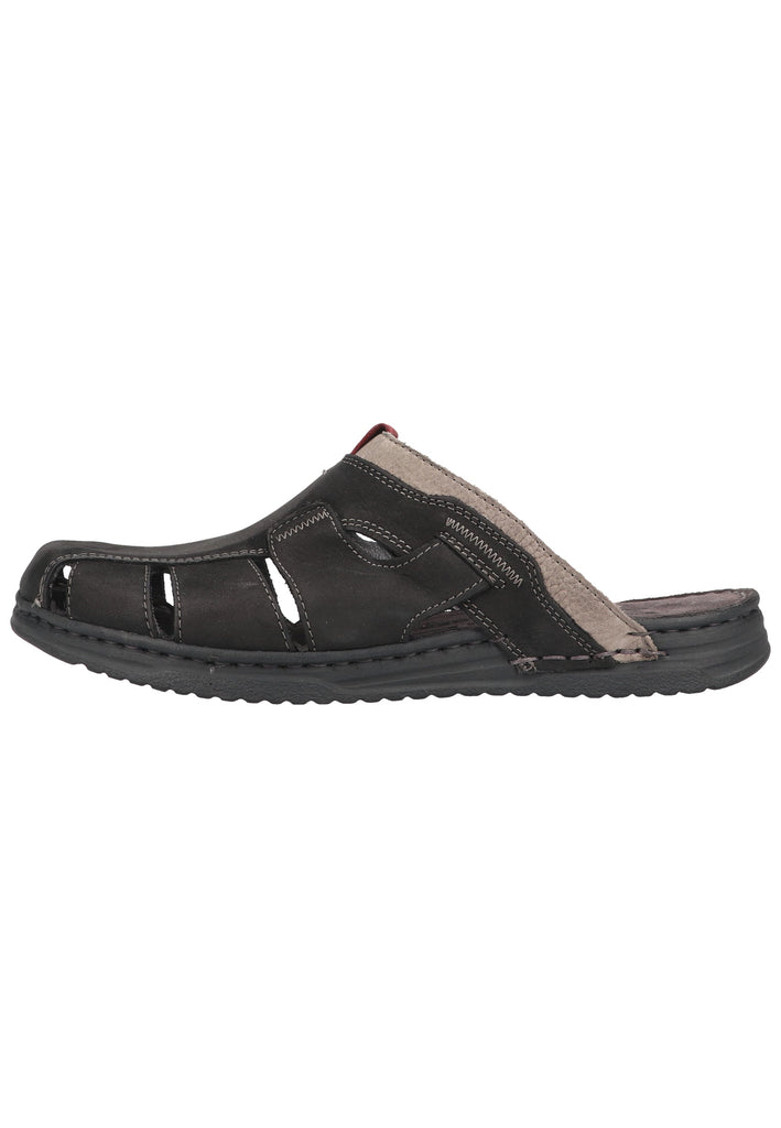 Rohde Pantoletten Nubukleder Schwarz