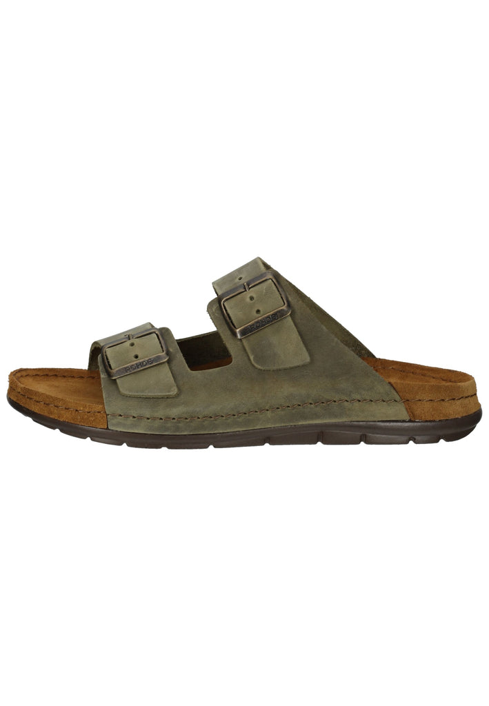 Pantoletten Rohde Hausschuhe Leder Olive