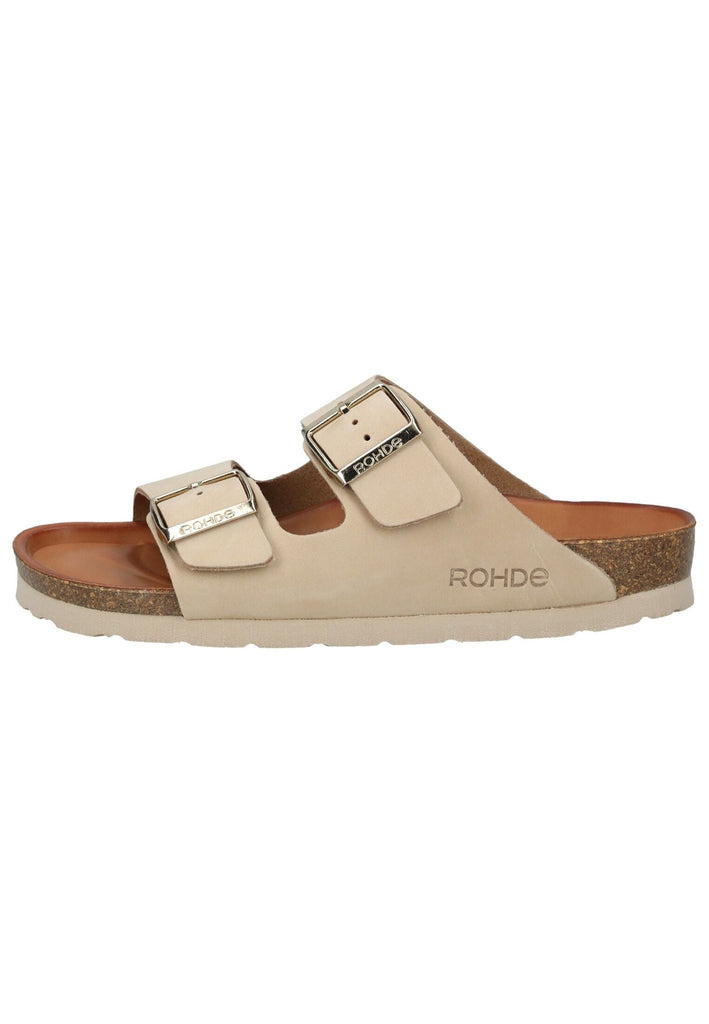 Pantoletten Rohde Pantoletten Nubukleder Beige