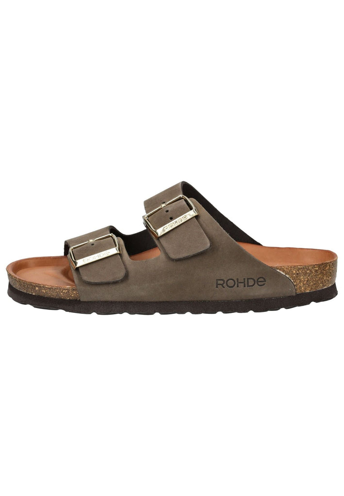 Pantoletten Rohde Pantoletten Nubukleder Mocca