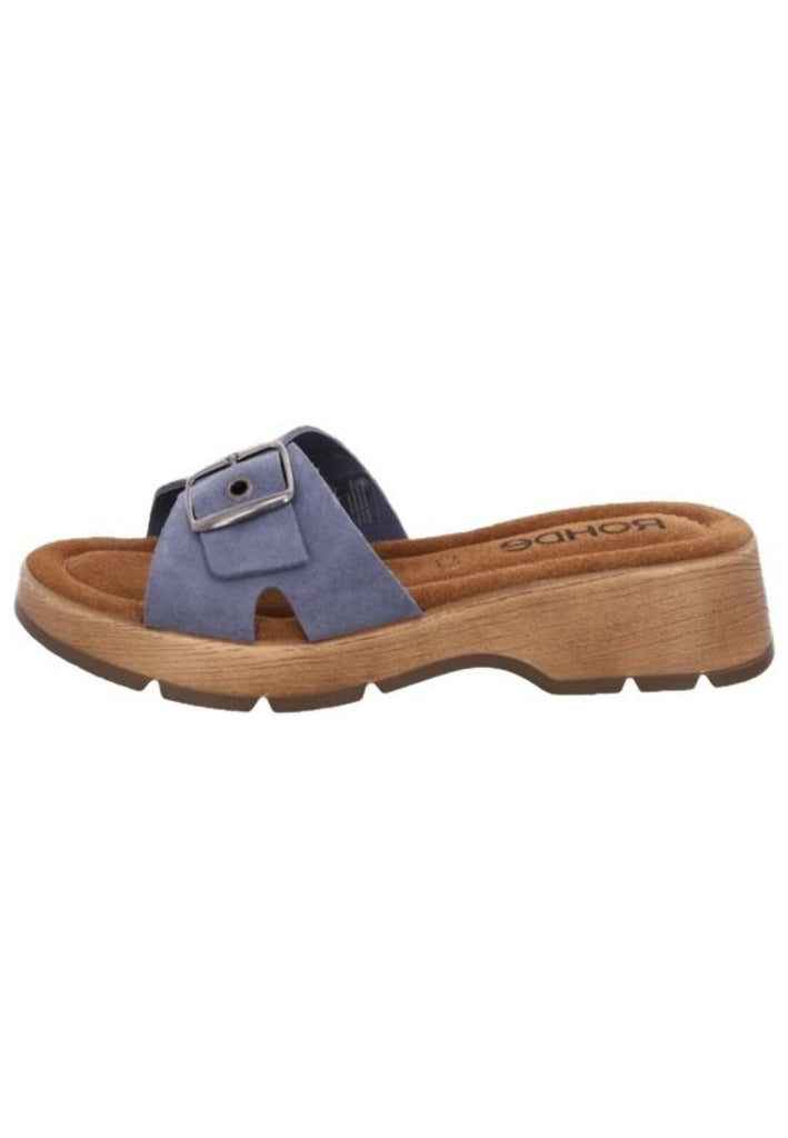 Pantoletten Rohde Pantoletten Veloursleder Jeans