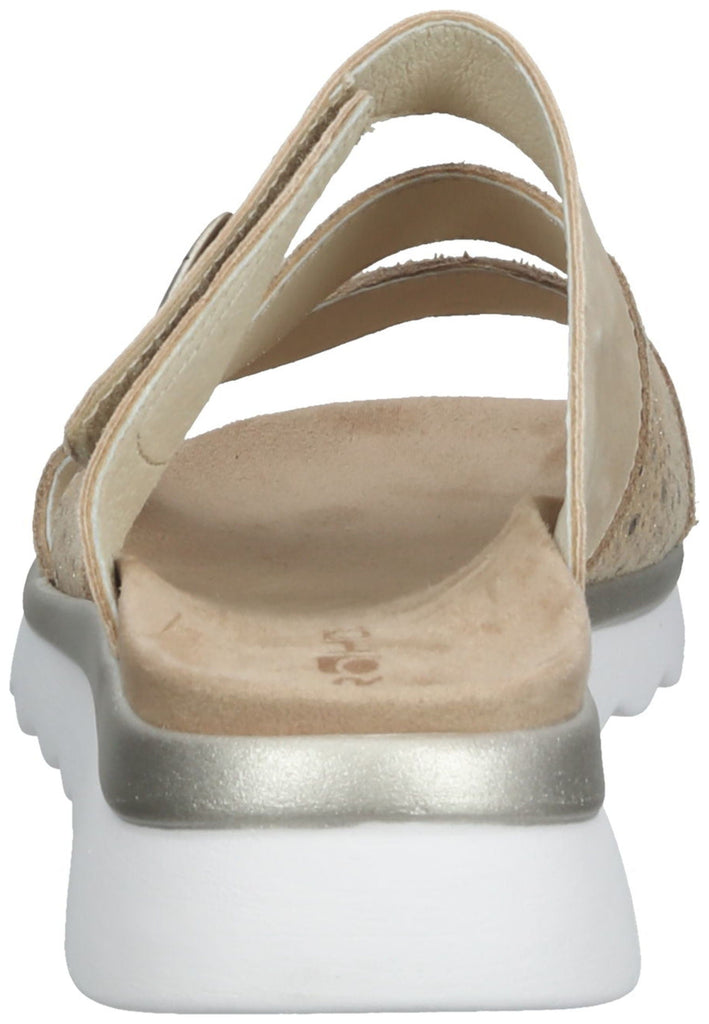 Rohde Pantoletten Veloursleder Beige