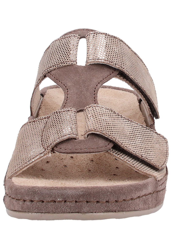 Rohde Pantoletten Veloursleder Braun