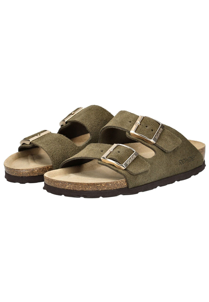 Rohde Pantoletten Veloursleder Fango