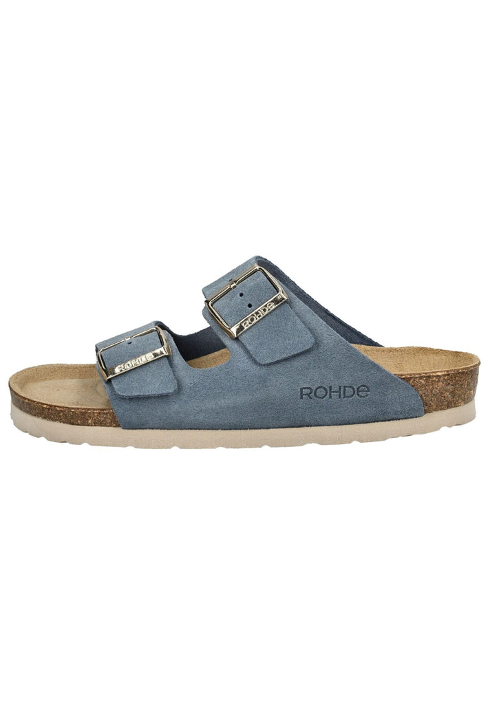 Rohde Pantoletten Veloursleder Jeans