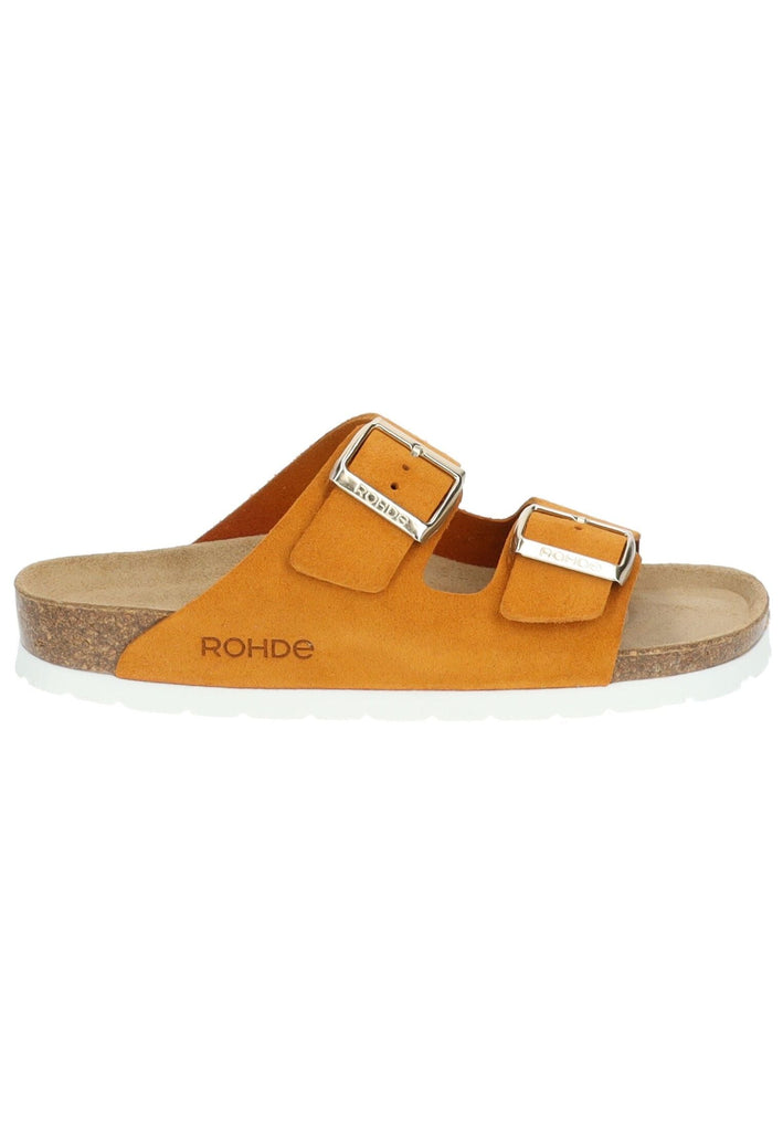 Rohde Pantoletten Veloursleder Orange