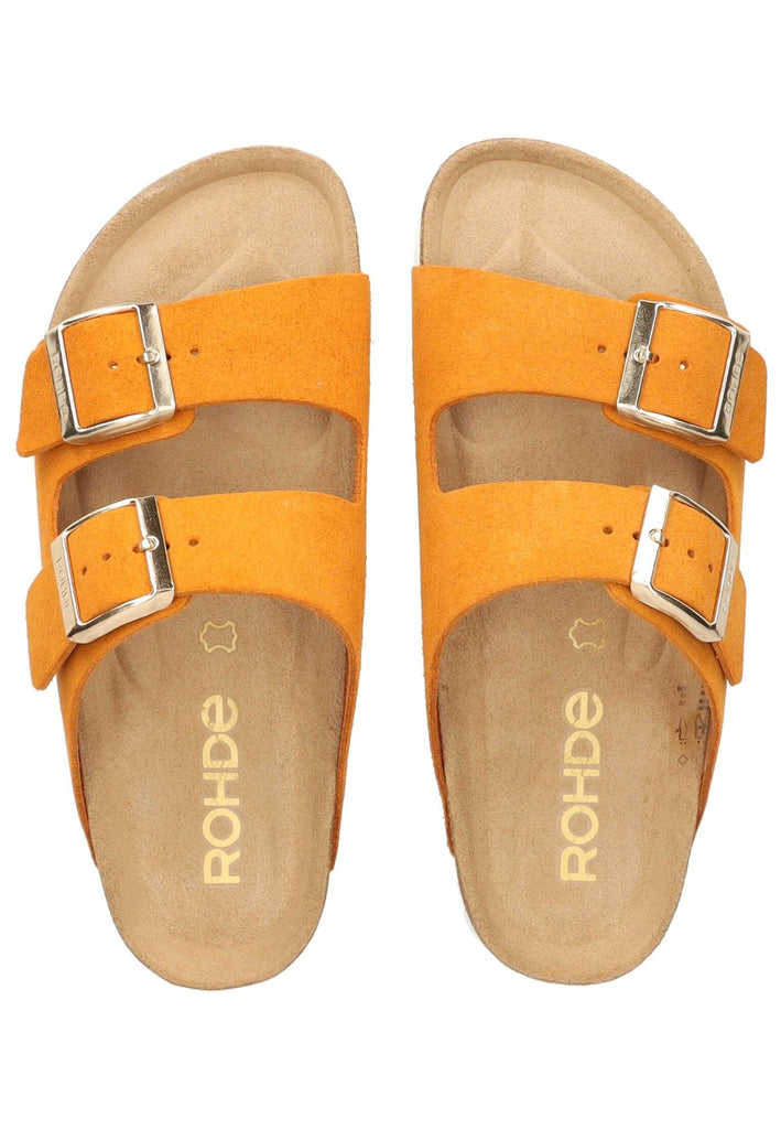 Rohde Pantoletten Veloursleder Orange