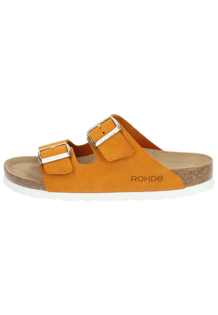 Rohde Pantoletten Veloursleder Orange