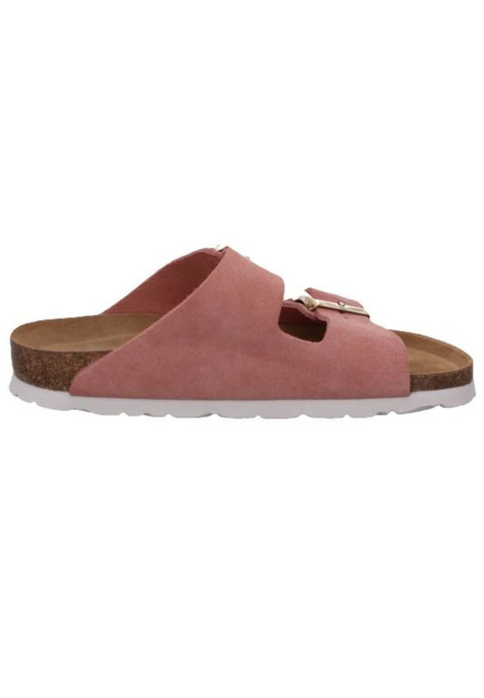 Rohde Pantoletten Veloursleder Rosa