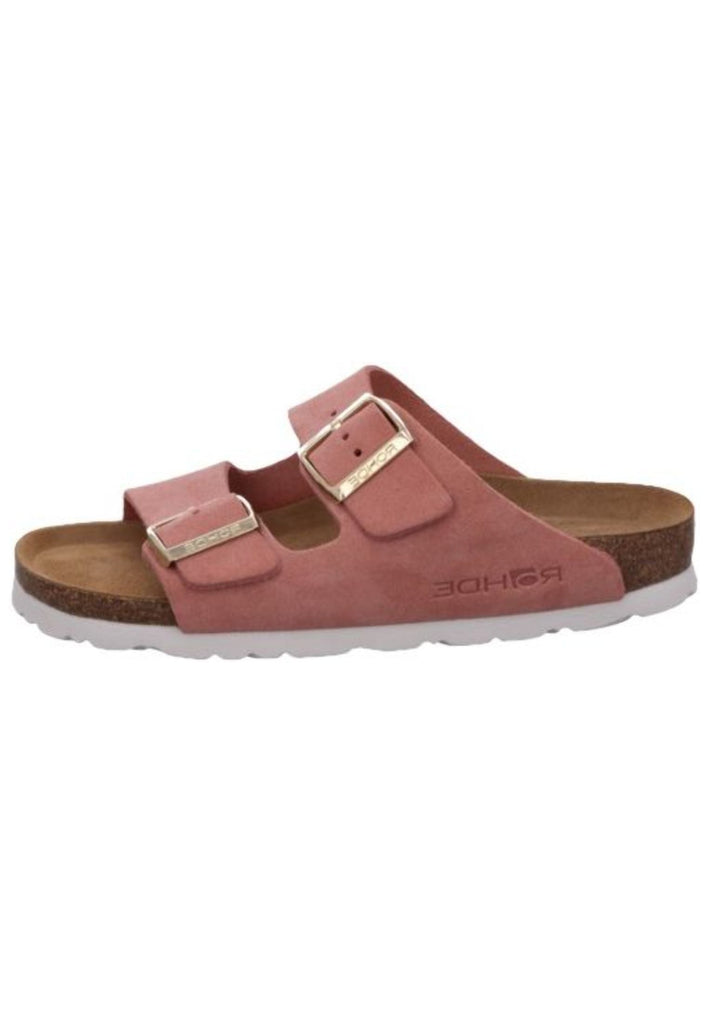 Rohde Pantoletten Veloursleder Rosa