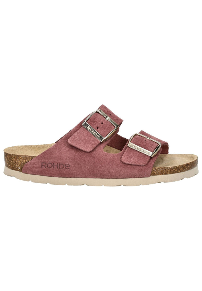 Rohde Pantoletten Veloursleder Violett