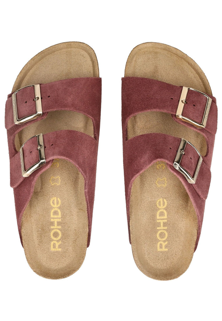 Rohde Pantoletten Veloursleder Violett