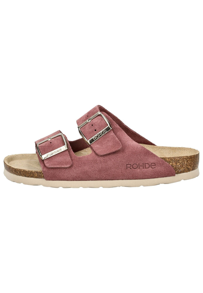 Rohde Pantoletten Veloursleder Violett