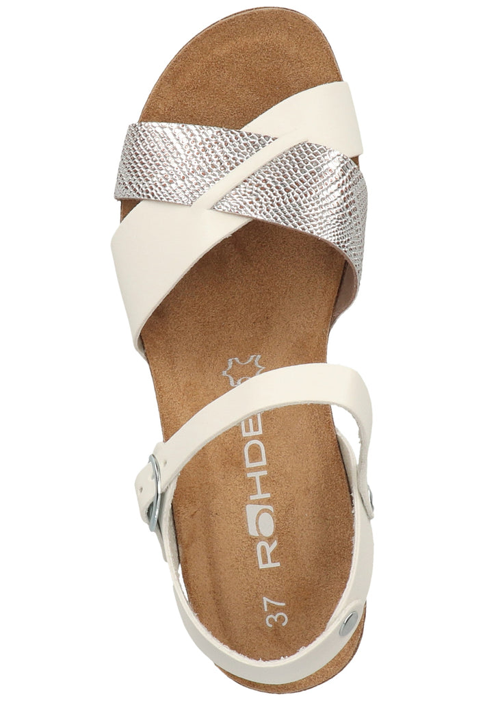 Rohde Sandalen Lederimitat Weiß