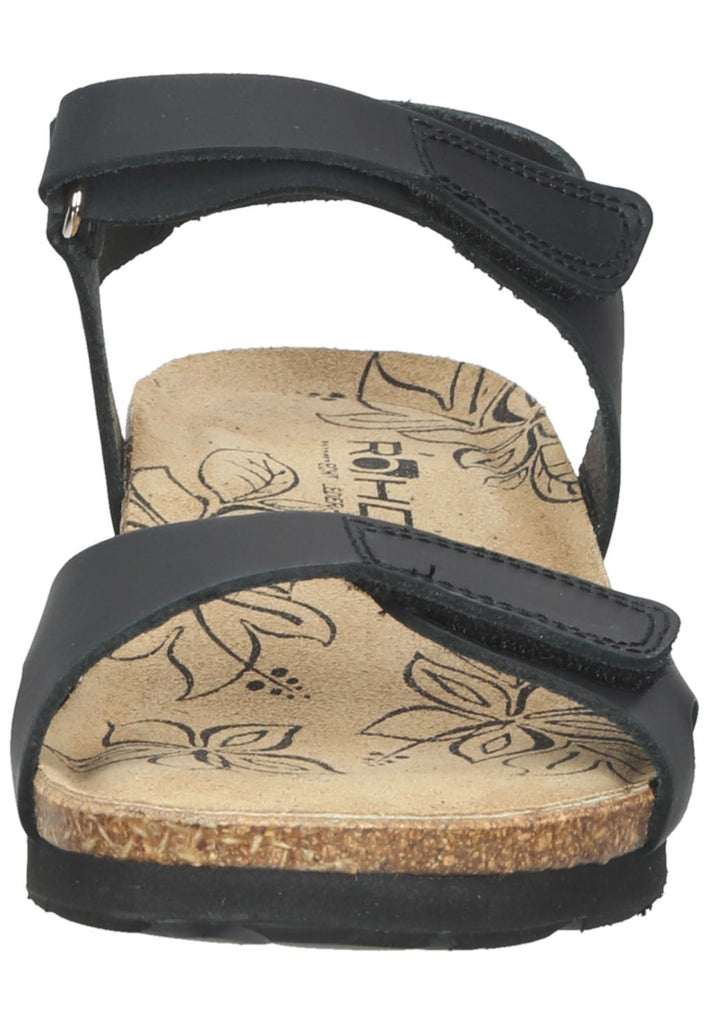 Rohde Sandalen Nubukleder Schwarz