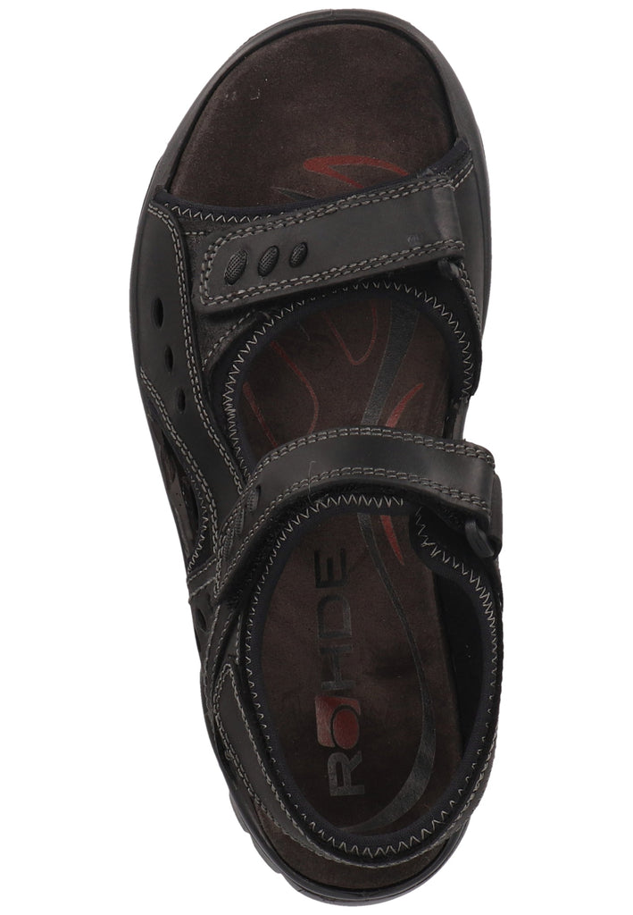 Rohde Sandalen Nubukleder Schwarz