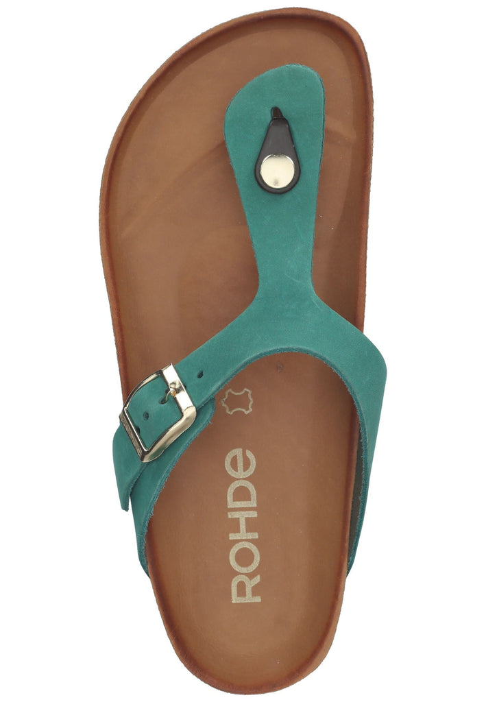 Rohde Zehensteg Leder Grün